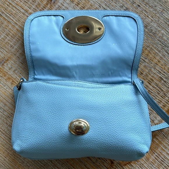 Coach Turnlock Pebbled Leather Crossbody Bag - Picture 10 of 17